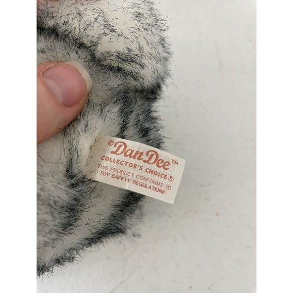 Dan Dee Plush Bunny Rabbit Soft Stuffed Animal White Gray Realistic Small - Picture 7 of 10